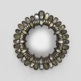 Line Vautrin, 'Gribiche' mirror, circa 1955, Talosel , coloured glass, coloured mirrored glass, convex mirrored glass