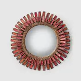 Line Vautrin, 'Gerbera' mirror, circa 1960, Talosel , coloured mirrored glass, convex mirrored glass