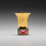 Gio Ponti, Small vase, 1925-1930, Gilded and painted porcelain