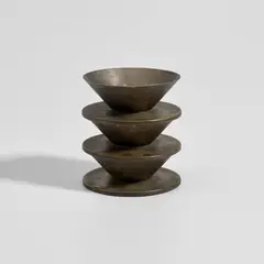 Piero Bottoni, Modular dessert stand, circa 1929, Nickel-plated brass