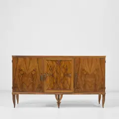 Paolo Buffa, Sideboard, circa 1928, Burr walnut, burr walnut-veneered wood, brass