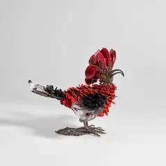 'Upupa', model no. 410.4 by Toni Zuccheri, designed 1963, produced 1980, Coloured glass, cristallo glass, painted bronze with gold leaf inclusions, bronze, offered Apr 2026