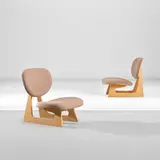 Junzo Sakakura, Pair of low lounge chairs, model no. 5016