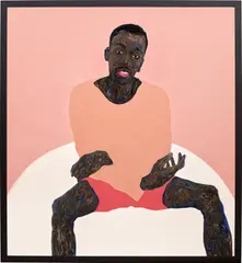 Amoako Boafo, Pink Shorts, 2019, oil on canvas