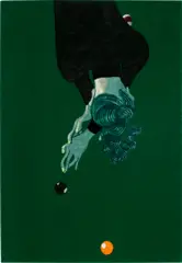 Lenz Geerk, Crying, Spitting, Sweating XI, 2017, oil and oilstick on velvet
