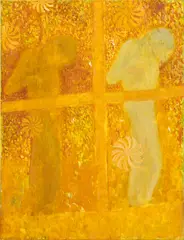 Oliver Bak, Pale Shadow, 2021, oil on fabric
