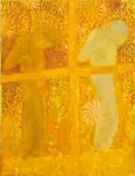 Oliver Bak, Pale Shadow, 2021, oil on fabric