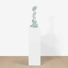 Totem (b.) by Rebecca Warren, 2007, bronze, on artist's wooden plinth, sold Mar 2025