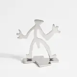 A. R. Penck, Standart auf Kreuzsockel, 1993, stainless steel