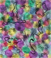 Unwashed Abstraction Nr. 2 by Mike Kelley, 1988, acrylic on paper, offered Mar 2025