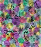 Unwashed Abstraction Nr. 2 by Mike Kelley, 1988, acrylic on paper, offered Mar 2025