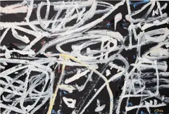 Jean Dubuffet, Donnée, 1984, acrylic on paper laid down on canvas