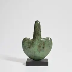 Arrowhead Torso by William Turnbull, 1979, bronze, on wooden base, sold Mar 2025