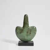William Turnbull, Arrowhead Torso, 1979, bronze, on wooden base