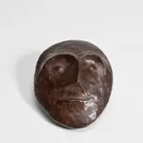 William Turnbull, Mask I, 1979, bronze, on wooden base