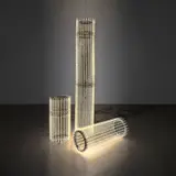 Cerith Wyn Evans, Column (Assemblages) V, 2010, radium lamps, metal, cables and heat-resistant pads