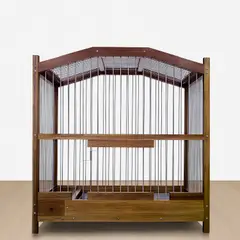 Untitled (Baalbeck Birdcage) by Mona Hatoum, 1999, wood and galvanised steel, sold Mar 2025