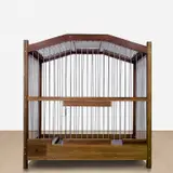 Mona Hatoum, Untitled (Baalbeck Birdcage), 1999, wood and galvanised steel
