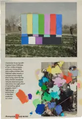 Francis Alÿs, Untitled, 2012, enamel on magazine paper