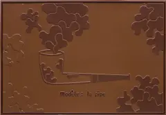 Marcel Broodthaers, Model: The Pipe (Modèle: La Pipe), 1968-1969, painted vacuum-formed plastic plate