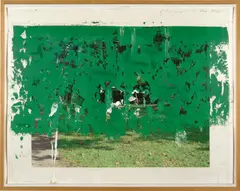 Gerhard Richter, Park, 1990, offset print and oil on card, in artist's frame