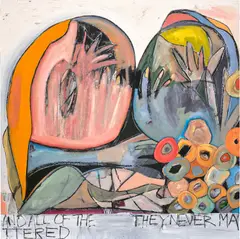 Austyn Weiner, And All of the Men? They Never Mattered, 2020, mixed media on panel