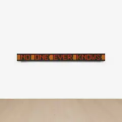 Jenny Holzer, Under a Rock, 1986, artist installation comprising electronic LED sign with red and green diodes