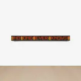 Jenny Holzer, Under a Rock, 1986, artist installation comprising electronic LED sign with red and green diodes