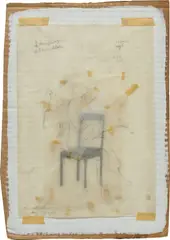 Francis Alÿs, Study for "El Soplon", 1997, mixed media on tracing paper laid down on cardboard