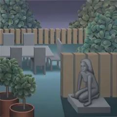 Emily Ludwig Shaffer, Hiding Away, 2020, oil on canvas