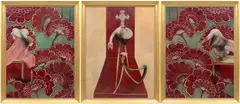 Wolfe von Lenkiewicz, The Avengers (Third Version of Triptych 1944), 2012, oil on canvas, in artist's frame, triptych