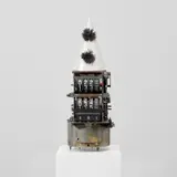 Maurizio Cattelan, Untitled, 1992, sculpture comprising paper fairy hat and engine tachometer