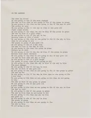 Carl Andre, ON THE SADNESS, 1963, typed carbon transfer on paper