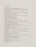 Carl Andre, ON THE SADNESS, 1963, typed carbon transfer on paper