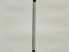 Marcel Broodthaers, 24 images/seconde, 1970, filmreel collage and pencil on card