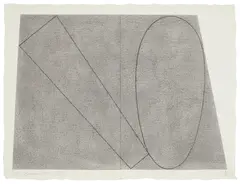 Plane/Figures IV by Robert Mangold, 1994, graphite and colour pencil on paper, sold Apr 2025