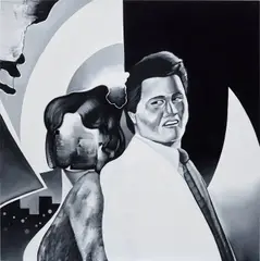 Love Duet by Tomoo Gokita, 2018, acrylic gouache on canvas, sold Apr 2025