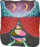 Eliot Greenwald, snow!, 2022, oilstick and acrylic on shaped canvas