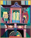 Amber Andrews, Where It All Began, 2020, oil on linen, in artist's frame