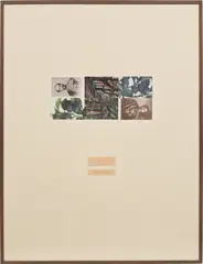 Gilbert&George, PLUMS (POST CARD SCULPTURE), 1975, postcards on board, in artists' frame
