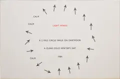 Richard Long, Light Winds, 1984, artist made print on paper