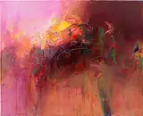 Wang Yan Cheng, Le crépuscule arrive, 2004, oil on canvas