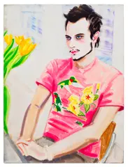 Elizabeth Peyton, Spencer (Two Palms), 2002, oil on canvas