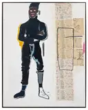 Jean-Michel Basquiat, MP, 1984, acrylic and Xerox collage on canvas
