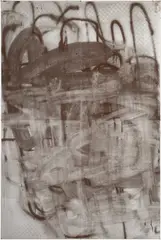 Christopher Wool, Brown No Halloween, 2005, silkscreen ink on linen
