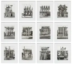 Lime Kilns by Bernd and Hilla Becher, 1963-1997, gelatin silver print, in 12 parts, sold Jun 2025