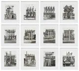 Bernd and Hilla Becher, Lime Kilns, 1963-1997, gelatin silver print, in 12 parts