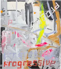 Michel Majerus, MoM Block Nr. 92, 1999, acrylic on canvas