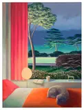 Alfie Caine, Peace and Quiet Before the Party, 2021, acrylic and latex paint on canvas
