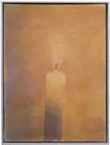 Poppy Jones, Ardour, 2021, oil on suede, in artist's frame